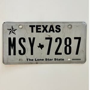 Real Texas License Plate